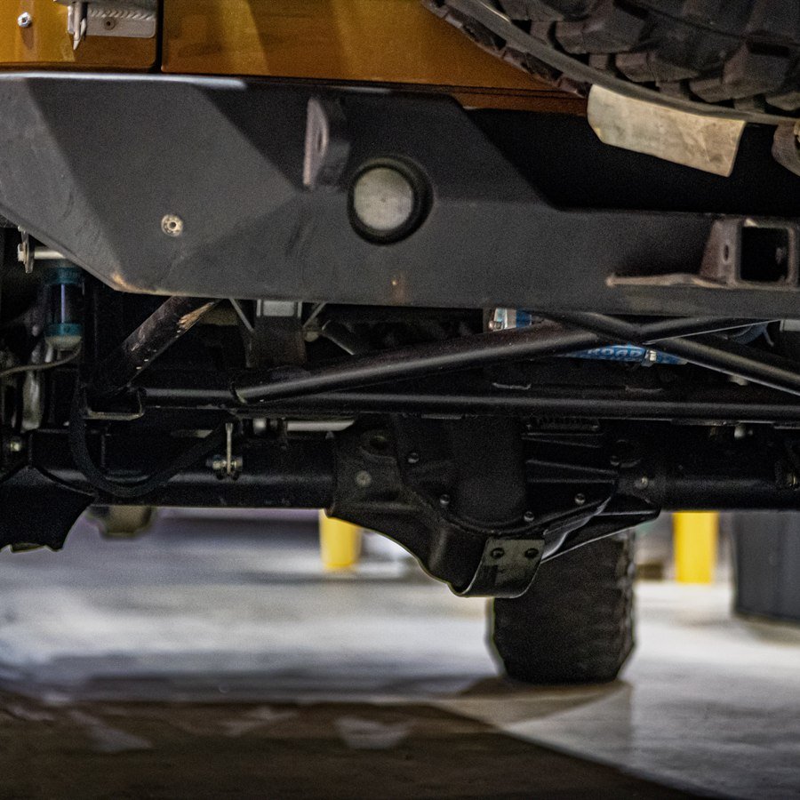 Rear Currie axle, bumper, and undercarriage